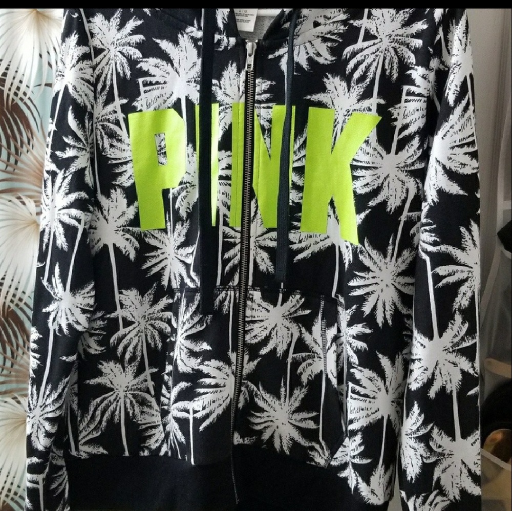 VS Pink Tropical Palm/Neon jogger SET